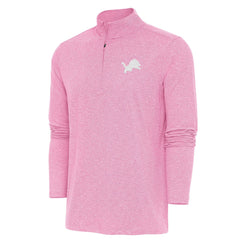 Antigua Hunk Quarter-Zip Pullover Top - Detroit Lions Pullover