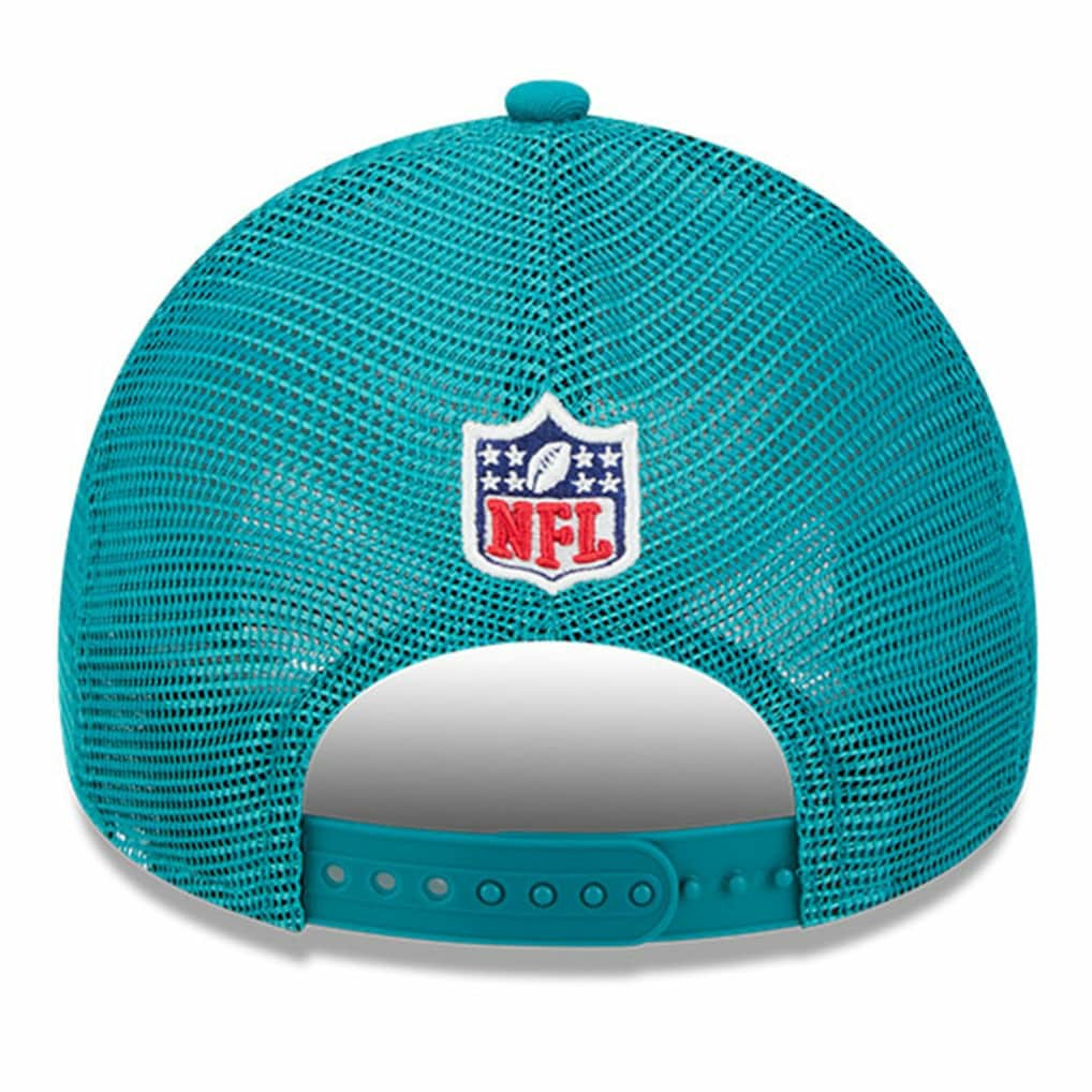 2024 Sideline Historic 9FORTY A-Frame Trucker Adjustable Hat - Miami Dolphins Hats