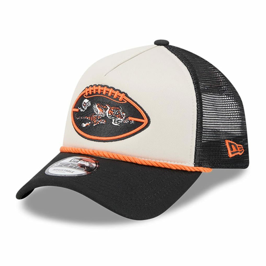 2024 Sideline Historic 9FORTY A-Frame Trucker Adjustable Hat - Cincinnati Bengals Hats