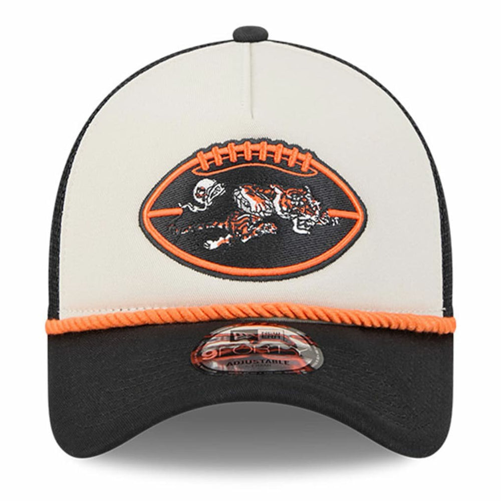 2024 Sideline Historic 9FORTY A-Frame Trucker Adjustable Hat - Cincinnati Bengals Hats