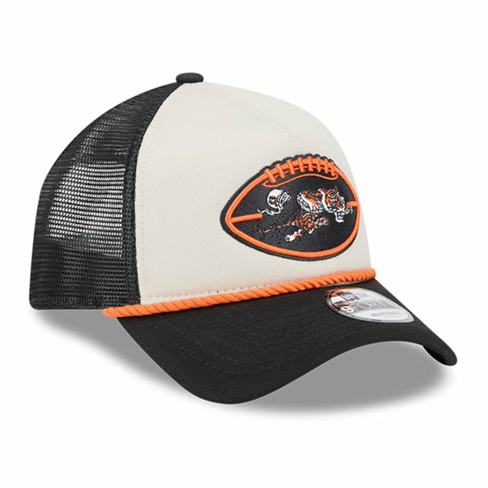 2024 Sideline Historic 9FORTY A-Frame Trucker Adjustable Hat - Cincinnati Bengals Hats
