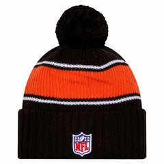 2024 Sideline Cuffed Knit Hat with Pom - Cincinnati Bengals Hats