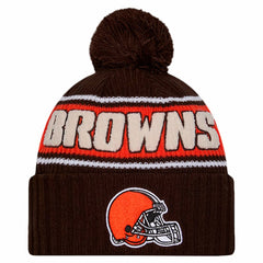 2024 Sideline Cuffed Knit Hat with Pom - Cleveland Browns Hats