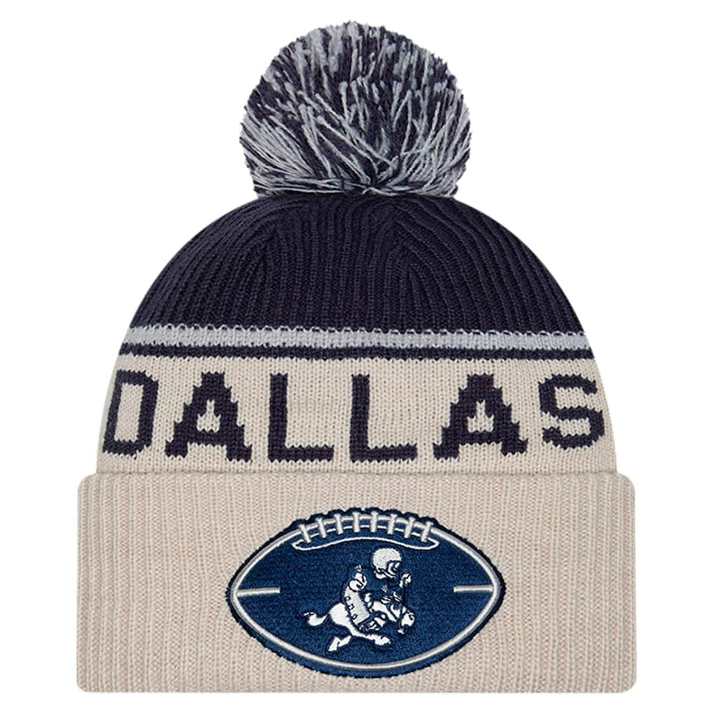 NFL Sideline Historic Cuffed Knit Hat with Pom
 - Dallas Cowboys Hats