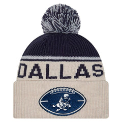 NFL Sideline Historic Cuffed Knit Hat with Pom
 - Dallas Cowboys Hats
