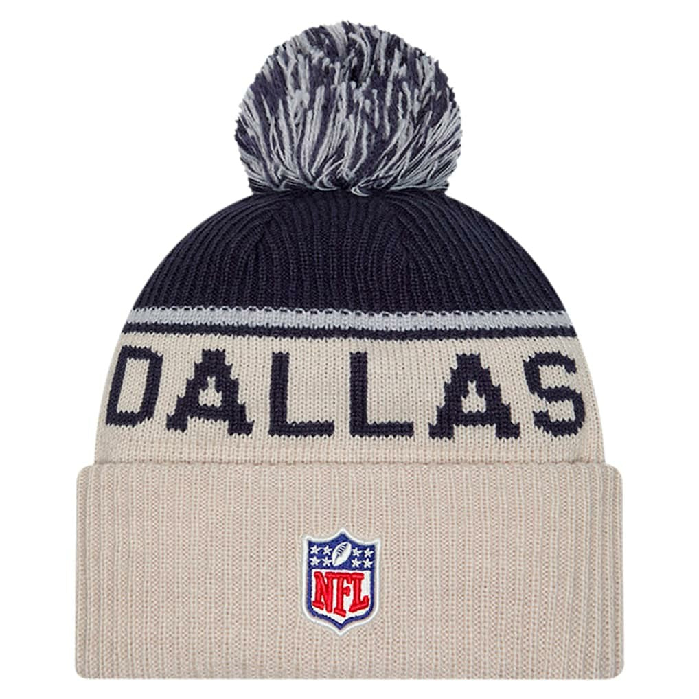 NFL Sideline Historic Cuffed Knit Hat with Pom
 - Dallas Cowboys Hats