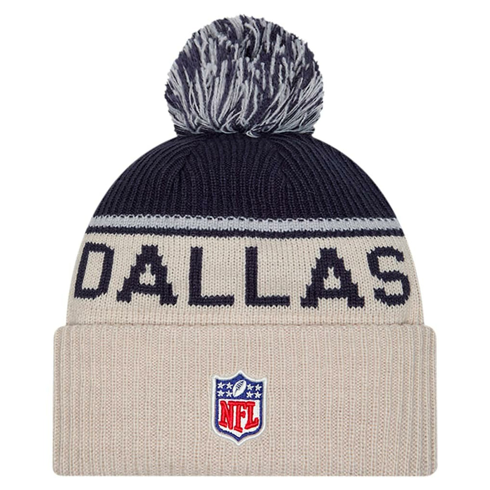 NFL Sideline Historic Cuffed Knit Hat with Pom
 - Dallas Cowboys Hats