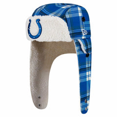 Sideline Plaid Sherpa Trapper Hat - Indianapolis Colts Hats