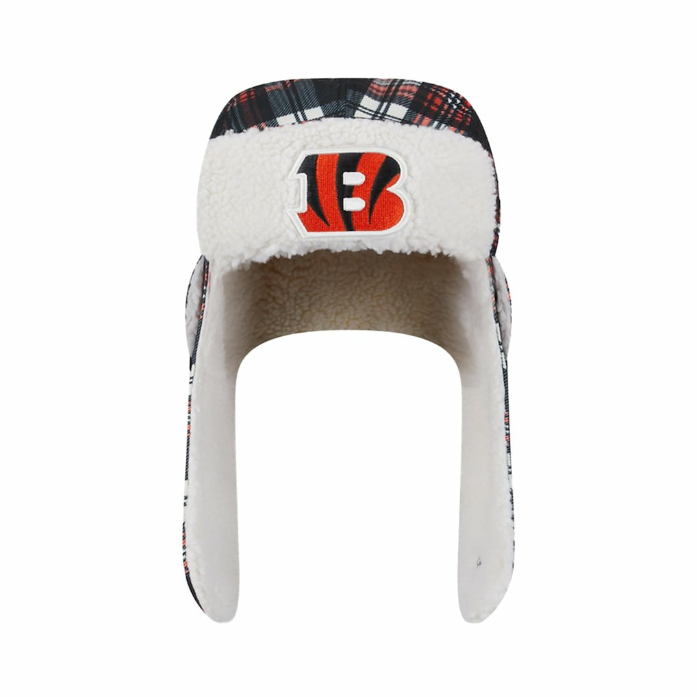 Sideline Plaid Sherpa Trapper Hat - Cincinnati Bengals Hats