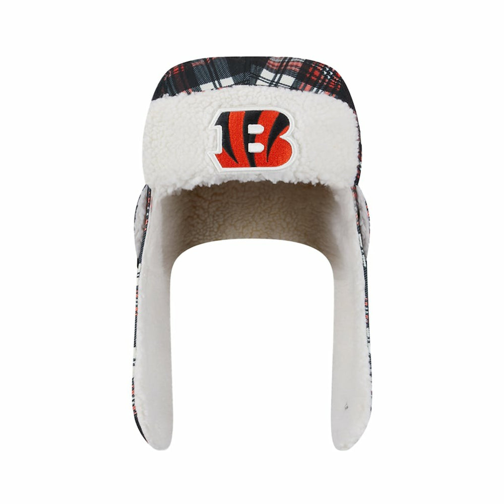 Sideline Plaid Sherpa Trapper Hat - Cincinnati Bengals Hats