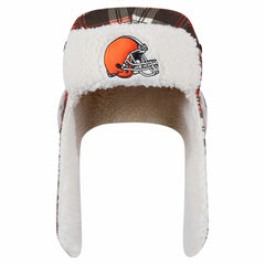 Sideline Plaid Sherpa Trapper Hat - Cleveland Browns Hats