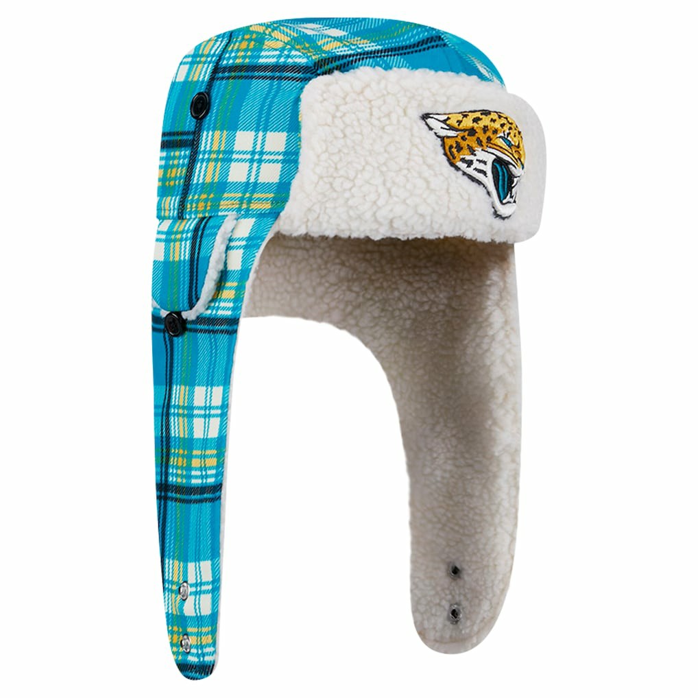 Sideline Plaid Sherpa Trapper Hat - Jacksonville Jaguars Hats