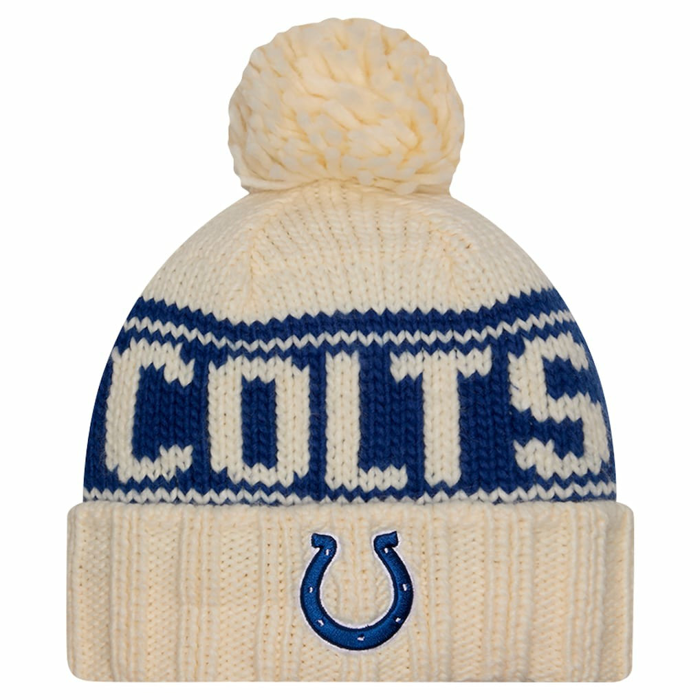 Women's 2024 Sideline Cuffed Knit Hat with Pom - Indianapolis Colts Hats