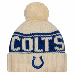 Women's 2024 Sideline Cuffed Knit Hat with Pom - Indianapolis Colts Hats