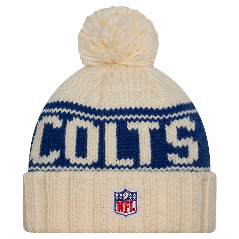 Women's 2024 Sideline Cuffed Knit Hat with Pom - Indianapolis Colts Hats