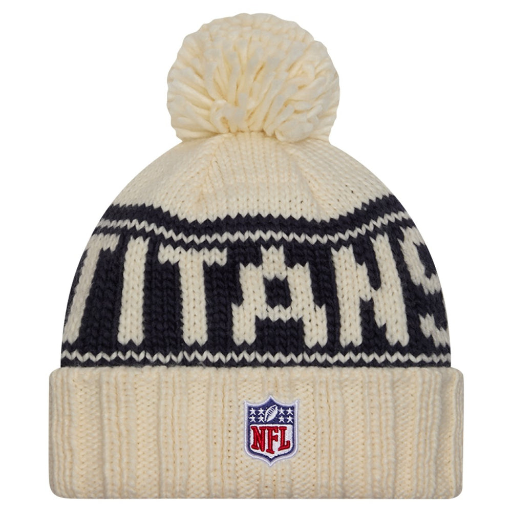 Women's 2024 Sideline Cuffed Knit Hat with Pom - Tennessee Titans Hats