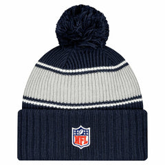 Youth 2024/25 Sideline Cuffed Knit Hat with Pom - Dallas Cowboys Hats