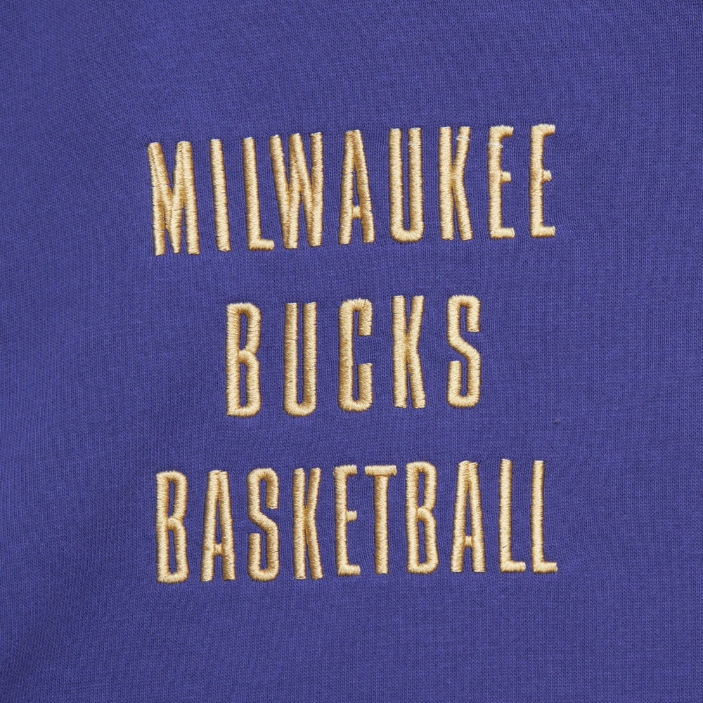 Mitchell & Ness Milwaukee Bucks Team OG 2.0 Vintage Logo Fleece Pullover Hoodie