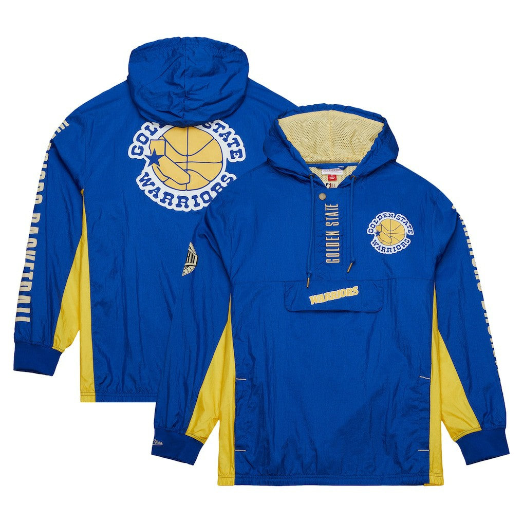 Mitchell & Ness Golden State Warriors Team OG 2.0 Vintage Logo Anorak Windbreaker Quarter-Zip Jacket sale