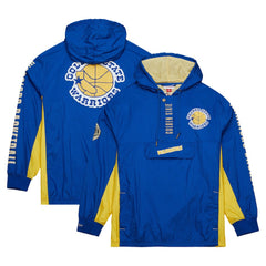 Mitchell & Ness Golden State Warriors Team OG 2.0 Vintage Logo Anorak Windbreaker Quarter-Zip Jacket sale