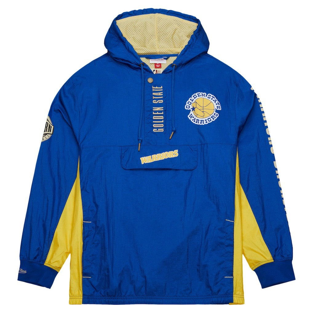 Mitchell & Ness Golden State Warriors Team OG 2.0 Vintage Logo Anorak Windbreaker Quarter-Zip Jacket sale