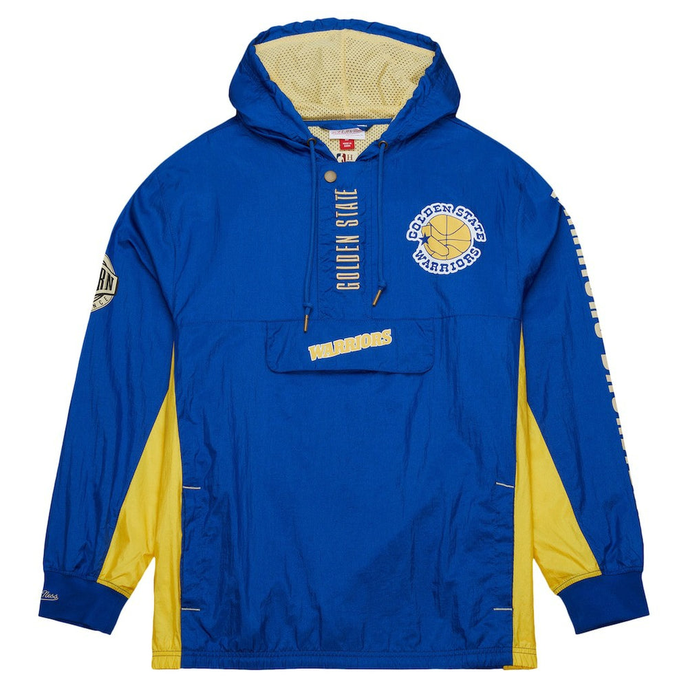 Mitchell & Ness Golden State Warriors Team OG 2.0 Vintage Logo Anorak Windbreaker Quarter-Zip Jacket sale