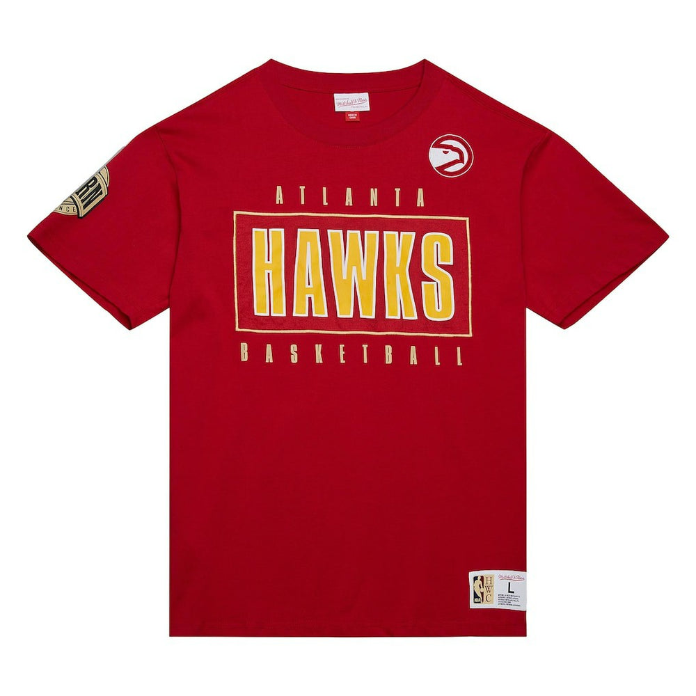 Mitchell & Ness Atlanta Hawks Hardwood Classics Team OG 2.0 Premium Vintage Logo T-Shirt
