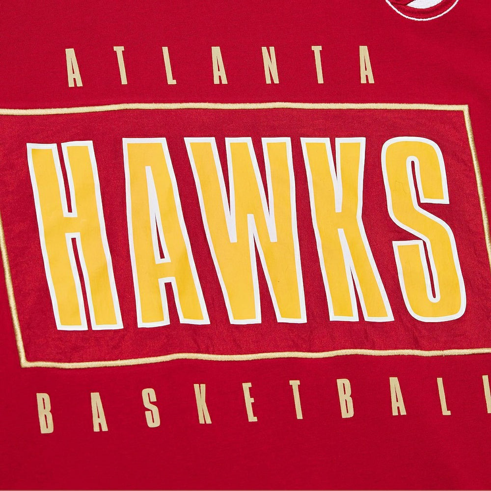 Mitchell & Ness Atlanta Hawks Hardwood Classics Team OG 2.0 Premium Vintage Logo T-Shirt