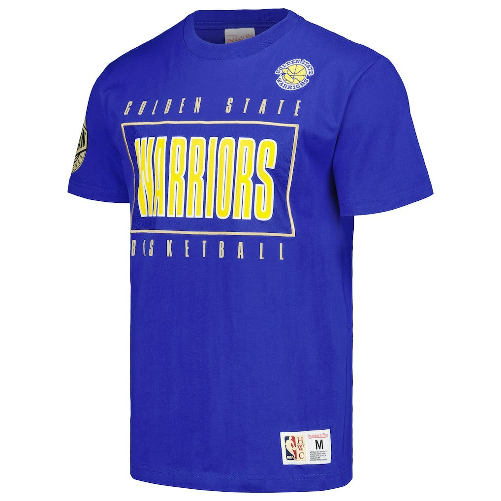 Mitchell & Ness Golden State Warriors Hardwood Classics Team OG 2.0 Premium Vintage Logo T-Shirt sale