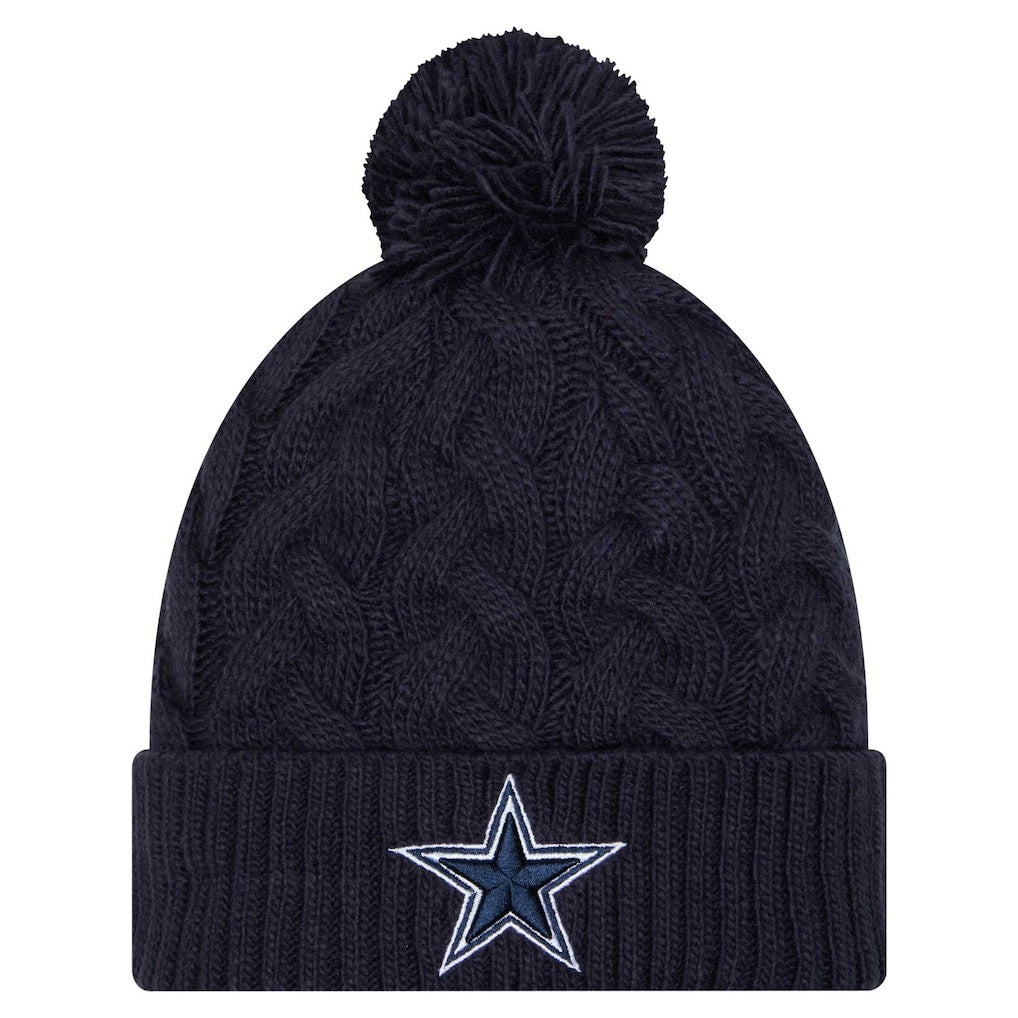 Women's Cable Knit Hat with Pom - Dallas Cowboys Hats