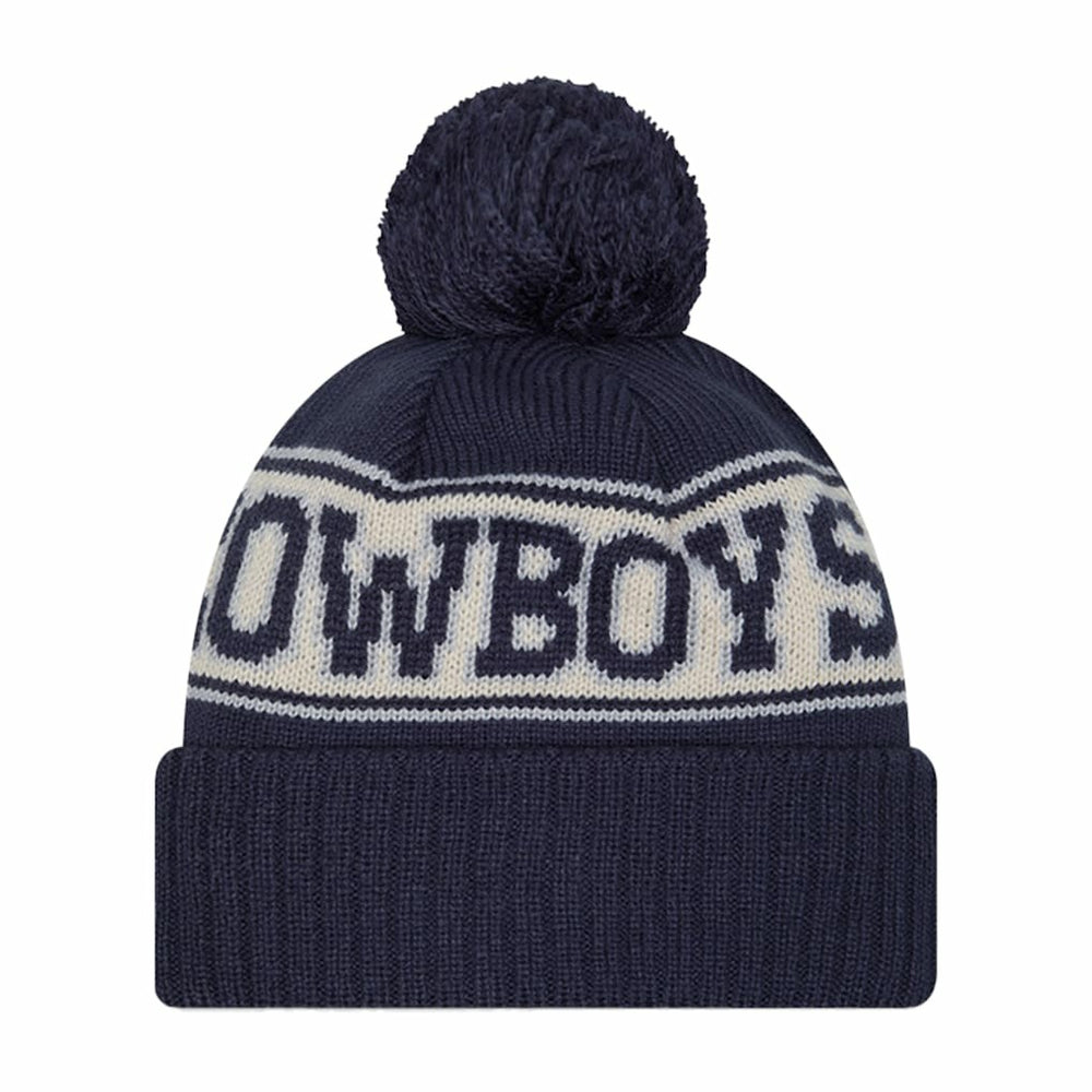 Retro Cuffed Knit Hat with Pom - Dallas Cowboys Hats