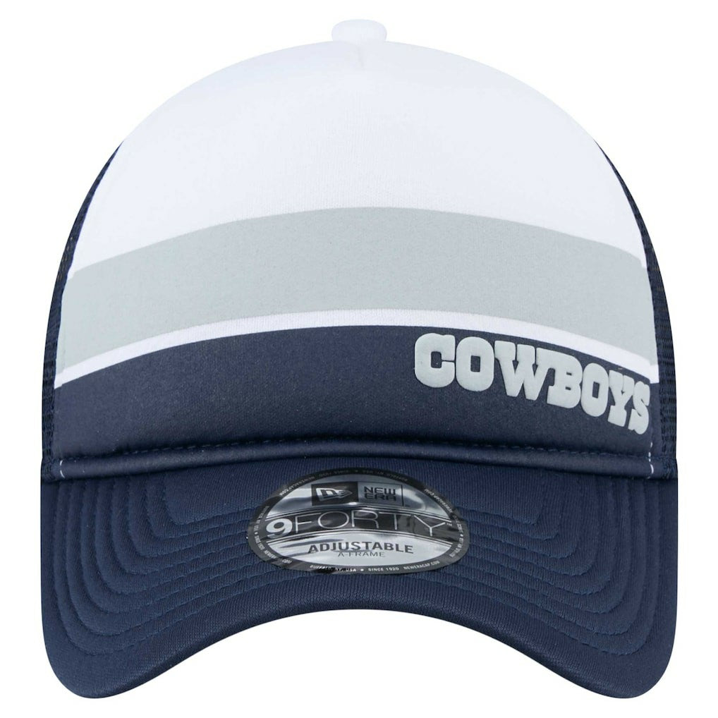 Youth Sport Night Color Block 9FORTY A-Frame Trucker Adjustable Hat - Dallas Cowboys Hats