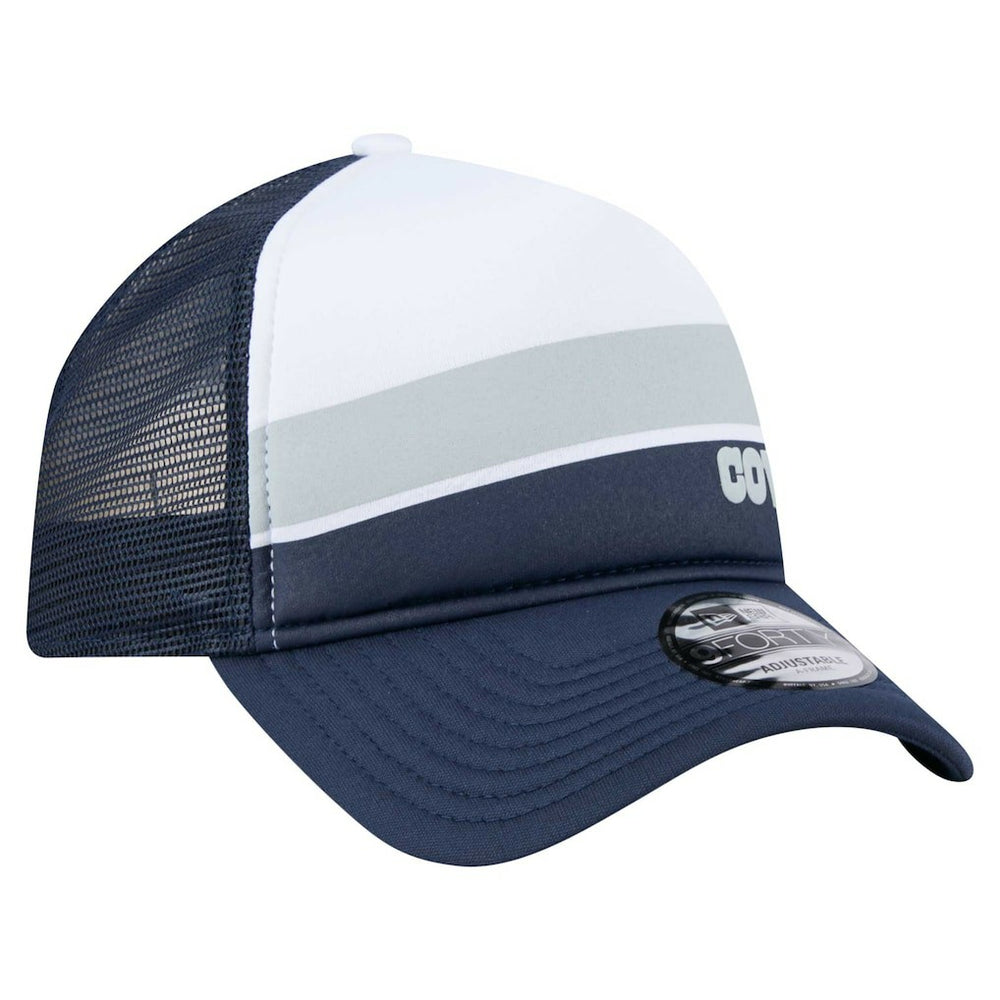 Youth Sport Night Color Block 9FORTY A-Frame Trucker Adjustable Hat - Dallas Cowboys Hats