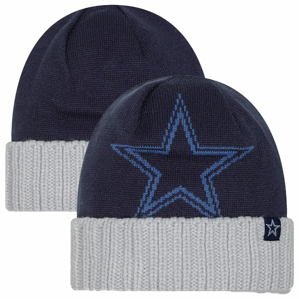 Youth Oversize Cuffed Knit Hat - Dallas Cowboys Hats