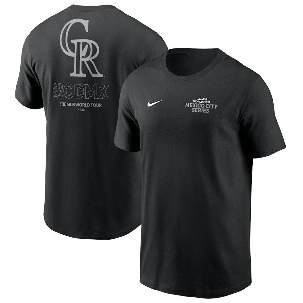 Black Colorado Rockies Nike 2024 MLB World Tour Mexico City Series T-Shirt