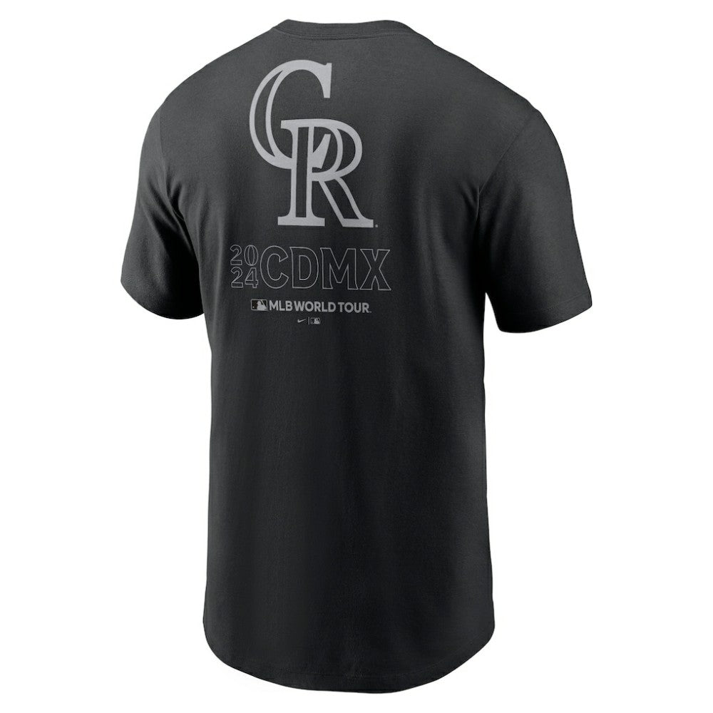 Black Colorado Rockies Nike 2024 MLB World Tour Mexico City Series T-Shirt