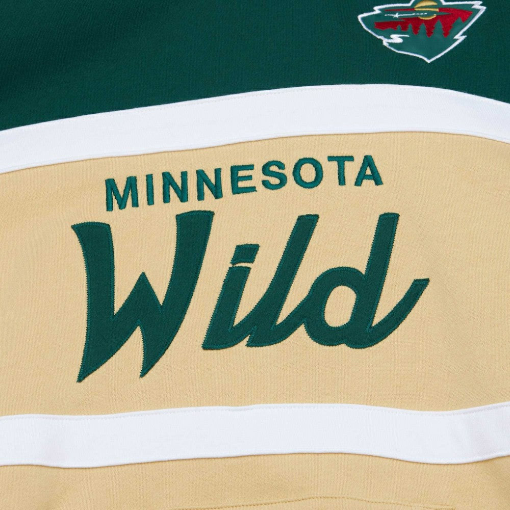 NHL Minnesota Wild Mitchell & Ness Head Coach Pullover Hoodie
