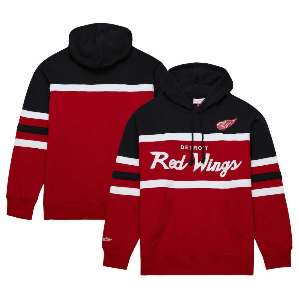 NHL Detroit Red Wings Mitchell & Ness Head Coach Pullover Hoodie