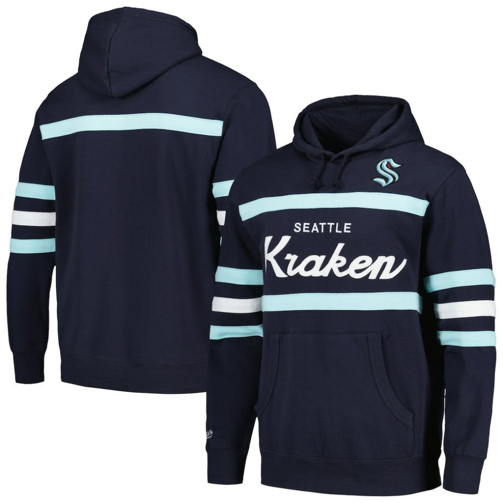 NHL Seattle Kraken Mitchell & Ness Head Coach Pullover Hoodie