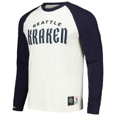 NHL Seattle Kraken Mitchell & Ness Legendary Slub Vintage Raglan Long Sleeve T-Shirt