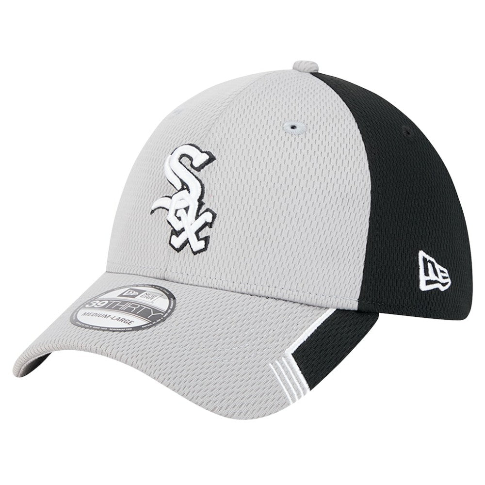 Gray/Black Chicago White Sox New Era Visor Trim 39THIRTY Flex Hat