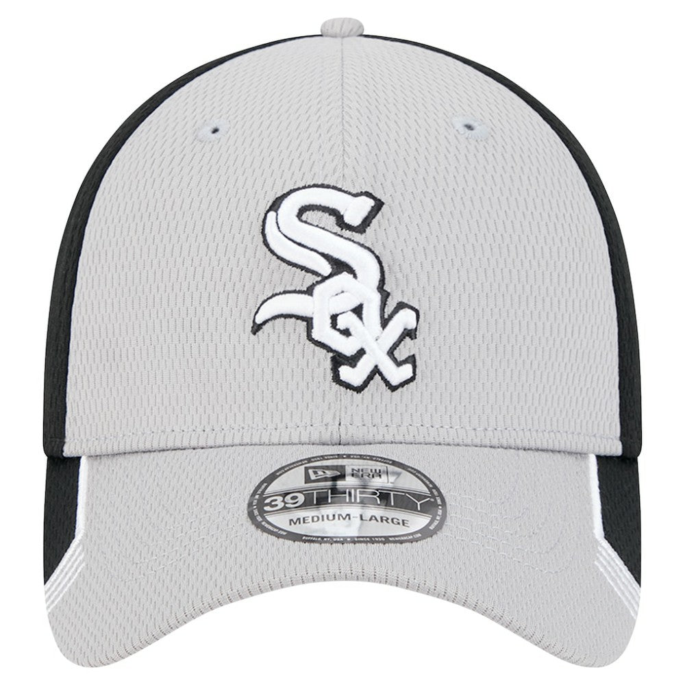 Gray/Black Chicago White Sox New Era Visor Trim 39THIRTY Flex Hat