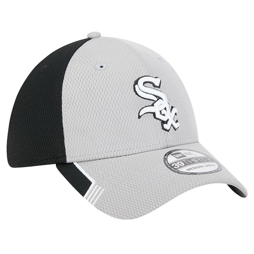 Gray/Black Chicago White Sox New Era Visor Trim 39THIRTY Flex Hat