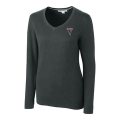 Cutter & Buck Women's Throwback Logo Lakemont Tri-Blend V-Neck Pullover Sweater - Atlanta Falcons Pullover