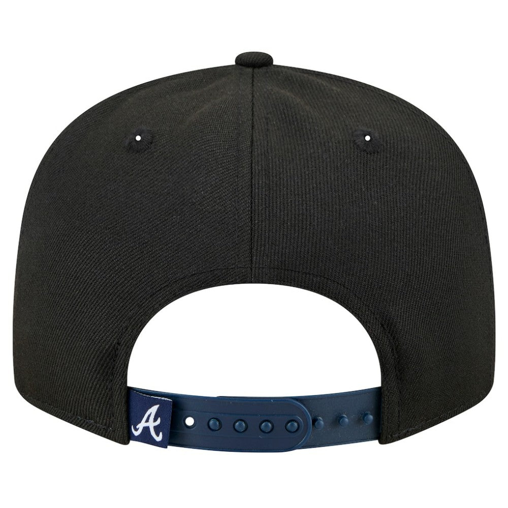 Black Atlanta Braves New Era Splatter 9FIFTY Snapback Hat
