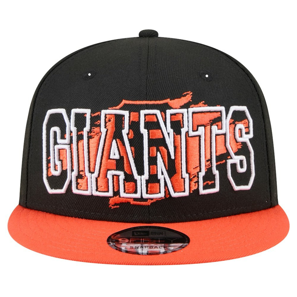 Black San Francisco Giants New Era Splatter 9FIFTY Snapback Hat