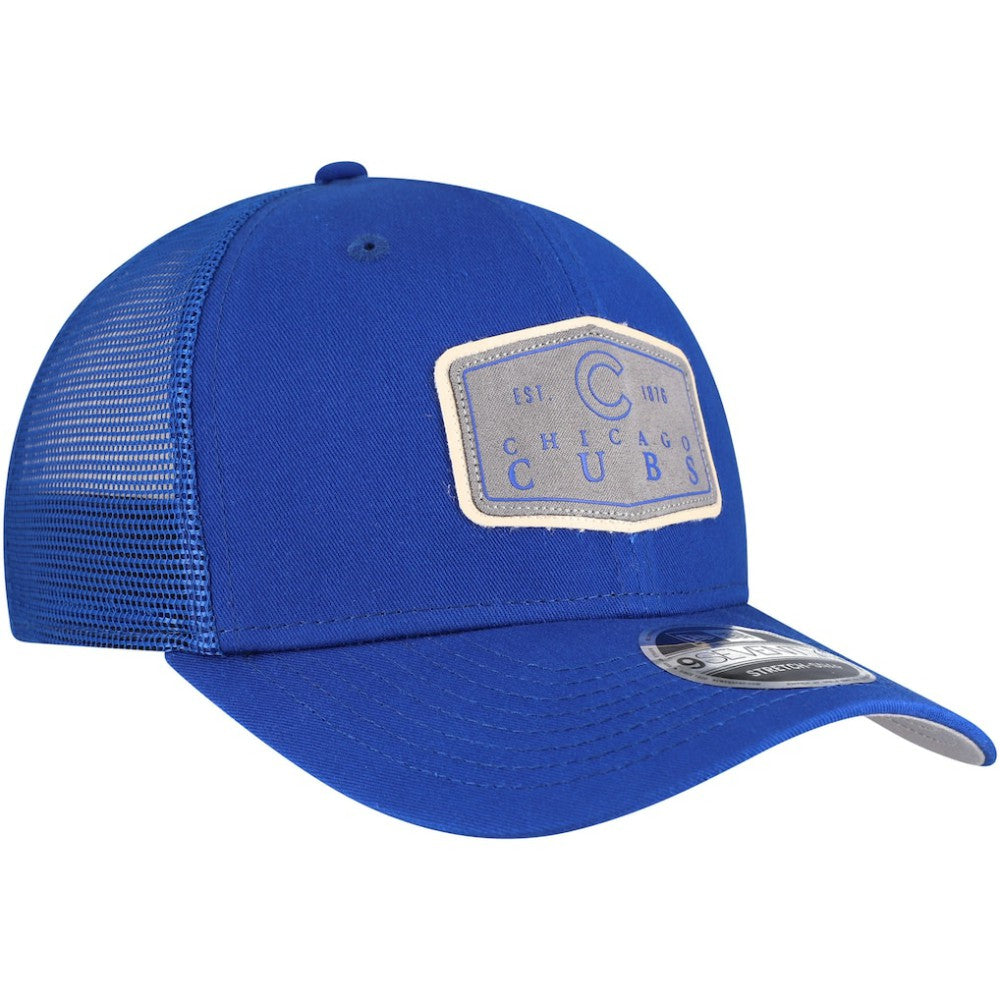 Royal Chicago Cubs New Era Labeled 9SEVENTY Stretch-Snap Adjustable Hat
