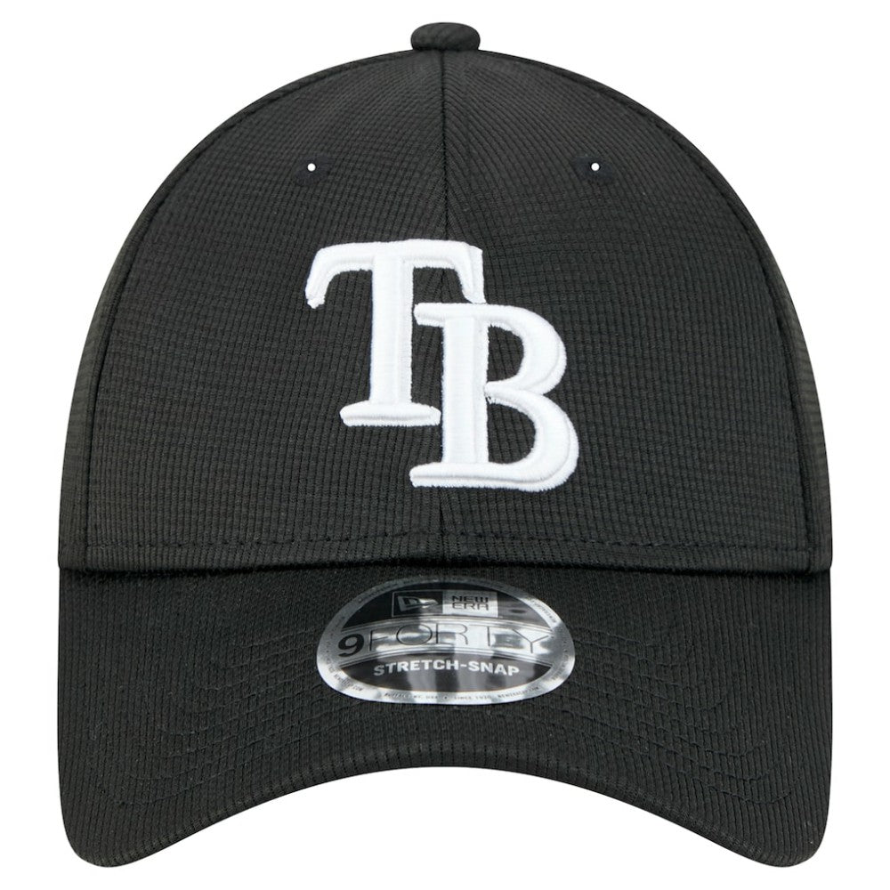 Black Tampa Bay Rays New Era Pivot 9FORTY Adjustable Hat