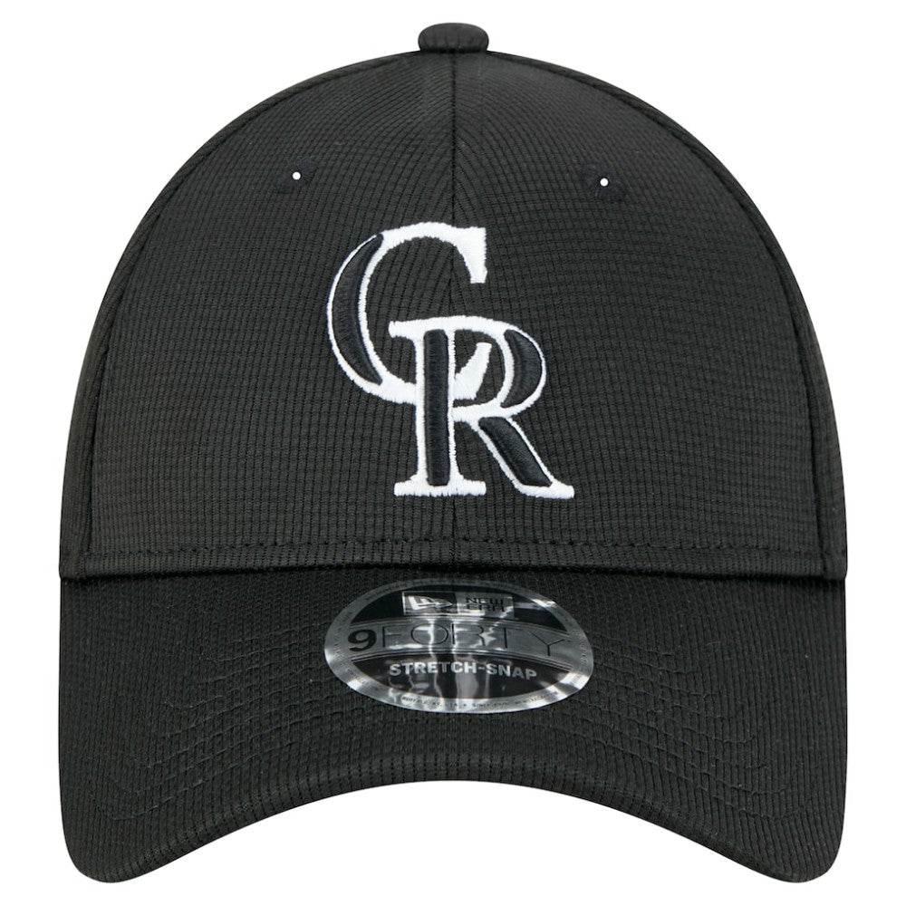 Black Colorado Rockies New Era Pivot 9FORTY Adjustable Hat