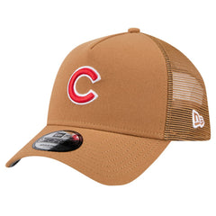 Brown Chicago Cubs New Era A-Frame Trucker 9FORTY Adjustable Hat